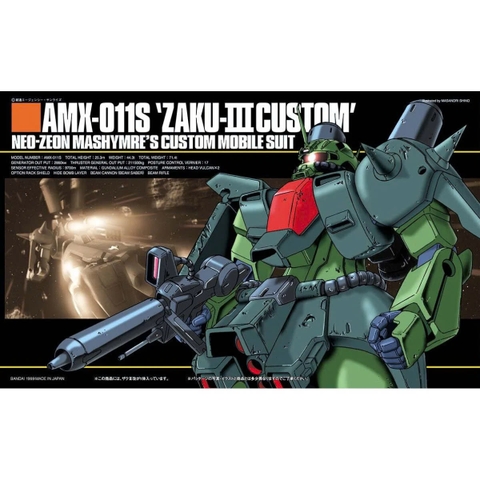 BANDAI MÔ HÌNH LẮP RÁP HG 1/144 HGUC ZAKU III CUSTOM CHÍNH HÃNG
