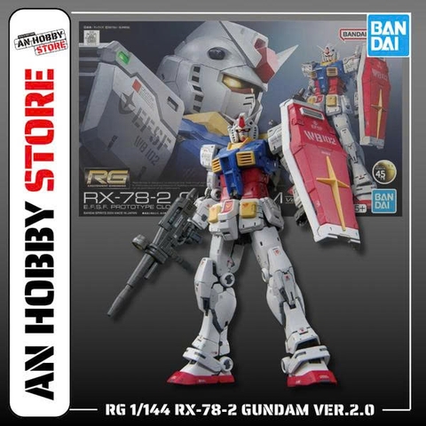 BANDAI Mô Hình Lắp Ráp RG 1/144 RX-78-2 Gundam Ver 2.0