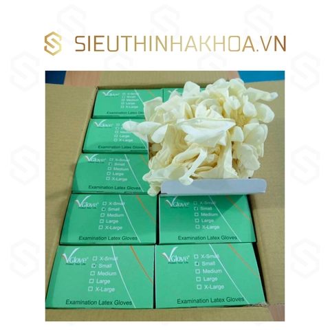 Găng Tay Y Tế Latex Vglove 5.0  (Không Bột)