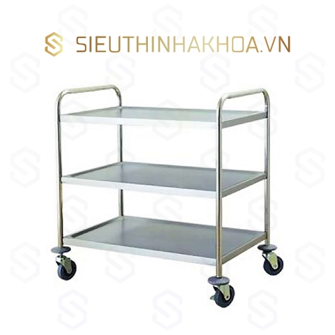Xe Đẩy Inox 3 Tầng