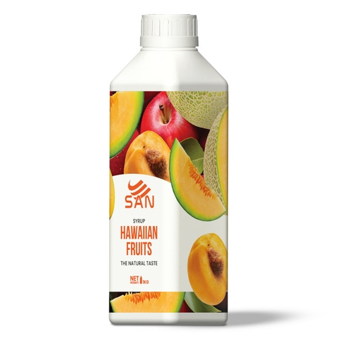 SYRUP TÁO - ĐÀO - DƯA LƯỚI Chai 1Kg (Trái Cây Tự Nhiên - Hương Thơm, Màu Sắc Nổi Bật)