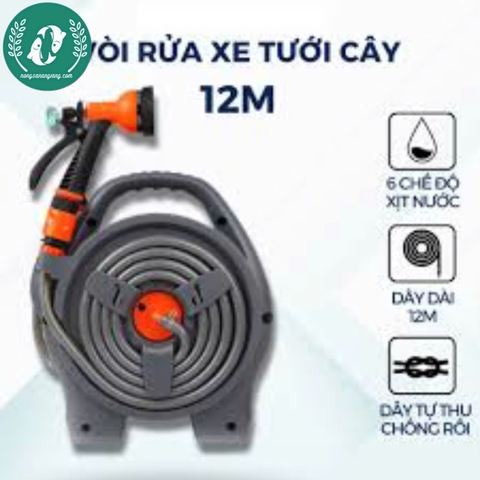 Cuộn vòi xịt nước tưới cây 12m
