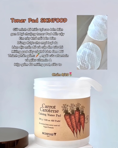 Set toner pad Skinfood Carrot ord