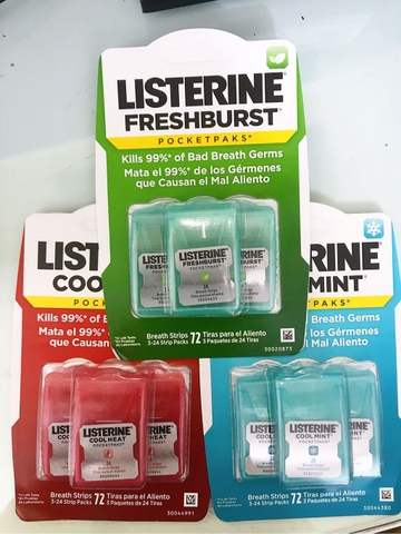 vỉ thơm miệng listerine