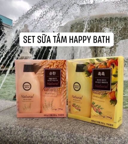 set sữa tắm happy bath sale