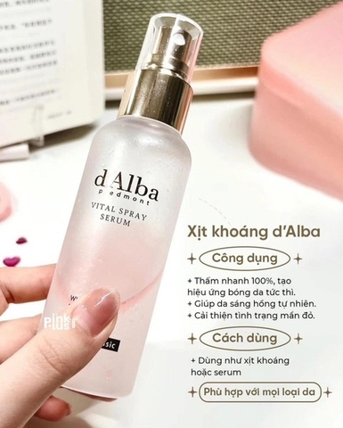 Xịt Dalba Vital Spray Serum #hồng 100ml (cty)
