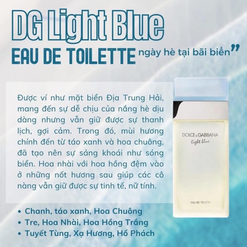 Nước hoa light blue nữ 100ml tester