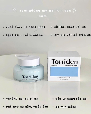 Kem dưỡng Torriden Dive in Soothing Cream