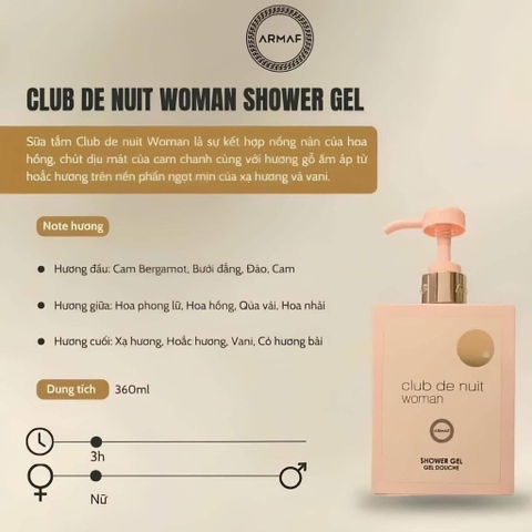 Sữa tắm Club #Women