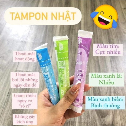 Tampon Unicharm Nhật #Xanh lá ord