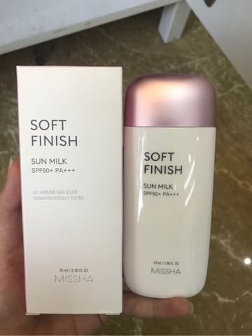 kcn missha soft finish sun milk 70ml