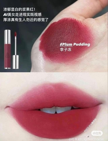 Son kem 3CE Hazy Lip Clay #Plum Pudding
