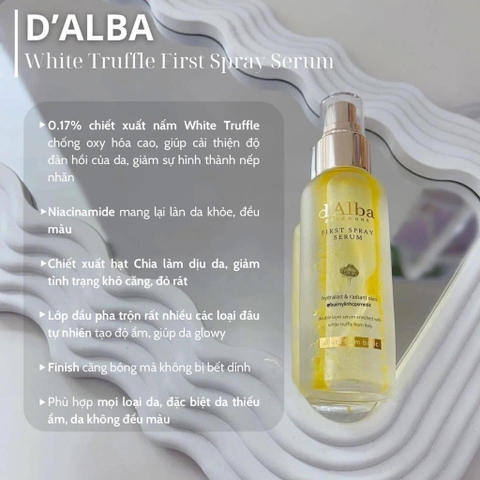 Xịt Dalba first spray serum #vàng 100ml