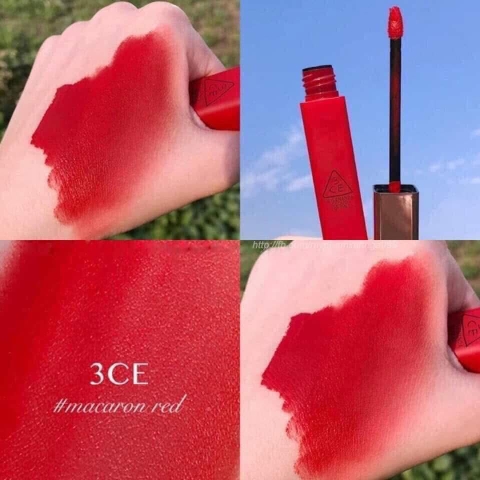 son kem 3ce cloud lip tint #macaron red