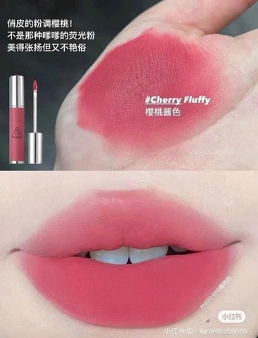 Son kem 3CE Hazy Lip Clay #Cherry Fluff sale