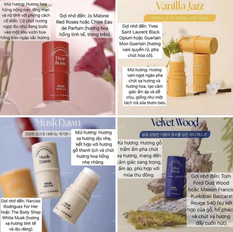 Nước hoa Daily Comma các mùi ord