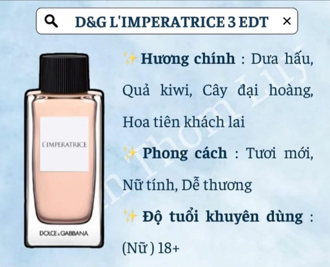 Nc hoa L'imperatrice gốc 20ml