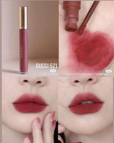 Son kem Gucci Matte #521 Nellie Cherry