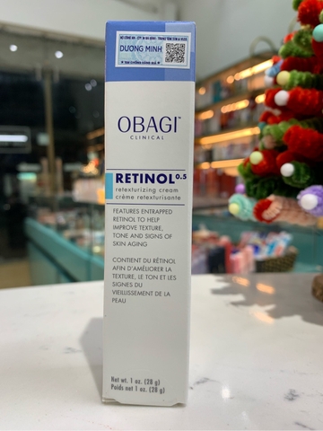 Kem retinol Obagi retexturizing 0.5 ord