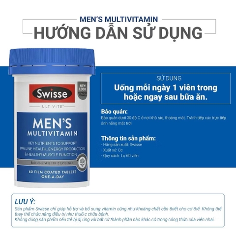[TPCN] Swisse Men's Multivitamin 100V sale