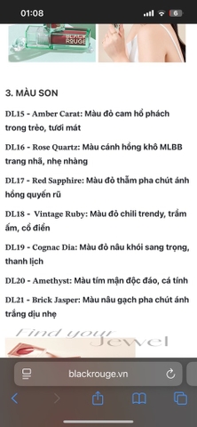 Son Blackrouge velvet tint #DL17 sale