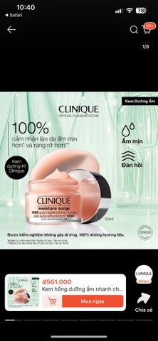 Kem dưỡng Clinique 100h 50ml