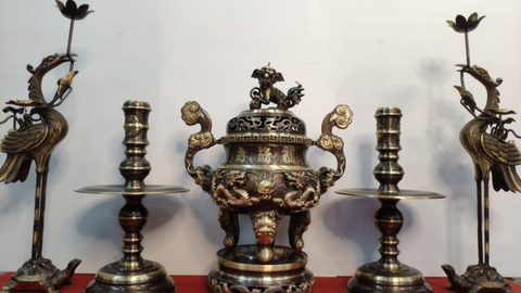 Bộ Đỉnh Thờ Phú Quý Bằng Đồng– Linh Khí Tỏa Hương, Gia Đạo Hài Hòa