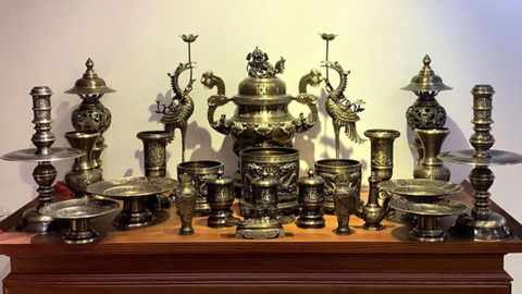 Hướng Dẫn Đặt Bộ Ngũ Sự Bằng Đồng Đúng Phong Thủy Để Cầu Tài Lộc