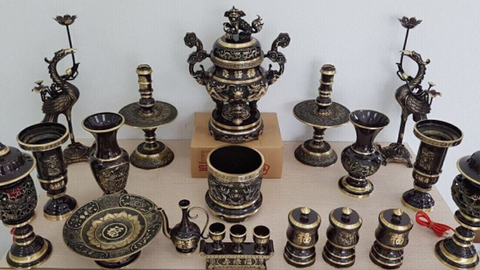 Bố Trí Bộ Đồ Thờ Bằng Đồng Theo Ngũ Hành Để Tăng Vượng Khí