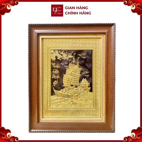 Tranh Đồng Thuận Buồm Xuôi Gió ( 28x38cm ) - Cửu Diệu Thiên - TB001