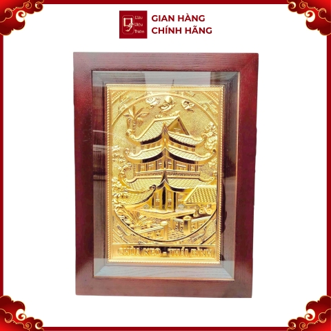 Tranh Đồng Chùa Keo, Mạ Vàng 24K (28x38cm) - Cửu Diệu Thiên - CK006