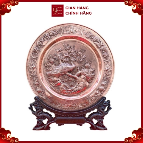 Tranh đĩa đồng Phú Quý Mãn Đường ( 35x41cm ) - Cửu Diệu Thiên - TĐ001