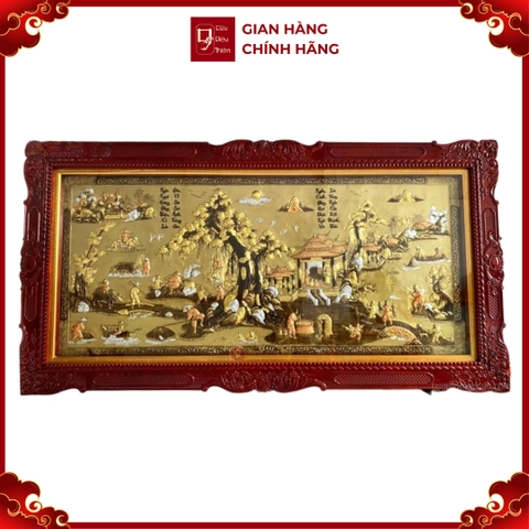 Tranh Đồng Quê - Đồ Đồng Cao Cấp - Cửu Diệu Thiên - THN405