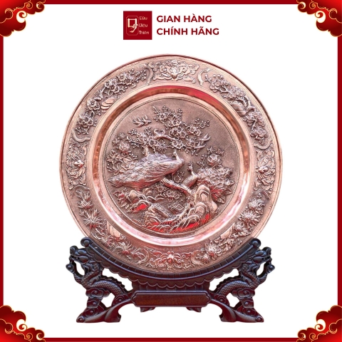 Tranh Đĩa Đồng Phu Quý Mãn Đường ( 35x41cm ) - Cửu Diệu Thiên - TD008