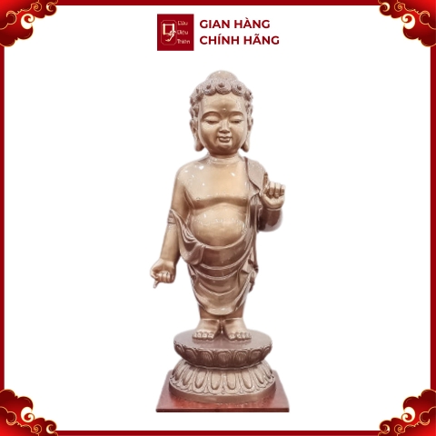 Tượng Phật Thích Ca Đản Sinh - Đồ Đồng Cao Cấp - Cửu Diệu Thiên - THN051