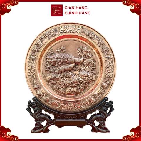 Tranh Đĩa Đồng Phu Thê Viên Mạn ( 35x41cm ) - Cửu Diệu Thiên - TD007