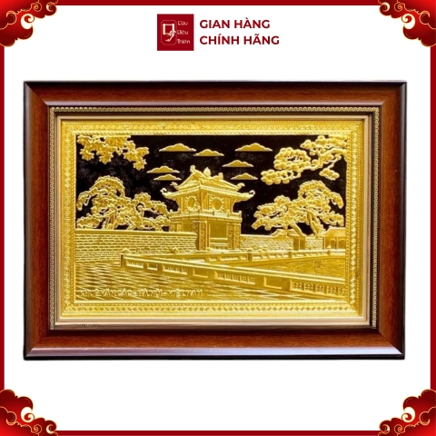 Tranh Đồng Khuê Văn Các , Dát Vàng ( 40x55cm ) - Cửu Diệu Thiên - THN267
