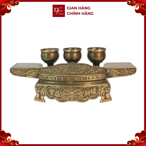 Bộ Kỷ Ngai 3 Chén - Đồng Hun Giả Cổ - Cửu Diệu Thiên - KN003