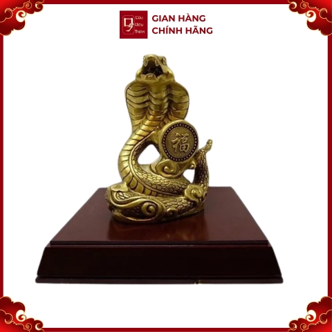 Tượng Rắn Phong Thủy , Linh Vật Tỵ - Đồ Đồng Cao Cấp - Cửu Diệu Thiên - THN092