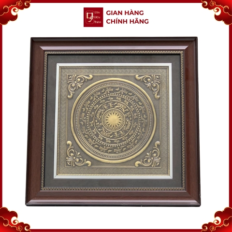 Tranh Đồng Mặt Trống Đồng - Đồ Đồng Cao Cấp - Cửu Diệu Thiên - THN363