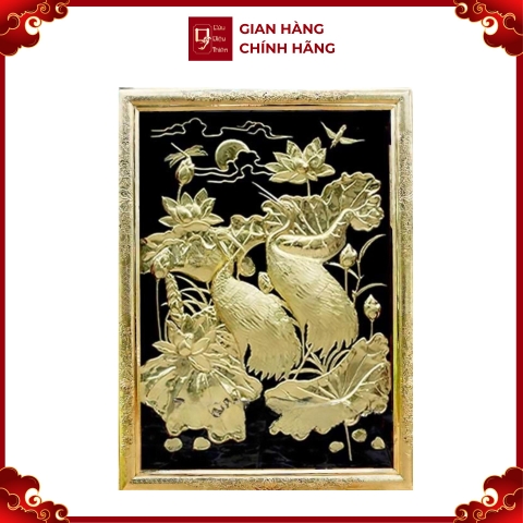 Tranh Tùng Hạc - Đồ Đồng Cao Cấp - Cửu Diệu Thiên - THN031