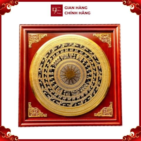 Tranh Đồng Mặt Trống Đồng , Mạ Vàng 24K ( 1m55x1m55 ) - Cửu Diệu Thiên - ĐT017