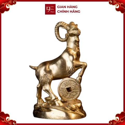 Tượng Dê Phong Thủy , Linh Vật Tuổi Mùi - Đồ Đồng Cao Cấp - Cửu Diệu Thiên - THN094