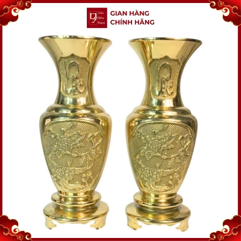 Bình Hoa Lục Bình - Đồ Đồng Cao Cấp - Cửu Diệu Thiên - FG002