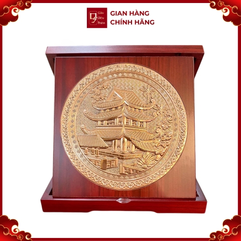 Tranh Đồng Đỏ Chùa Keo ( Đường Kính 23cm ) - Cửu Diệu Thiên - TD027