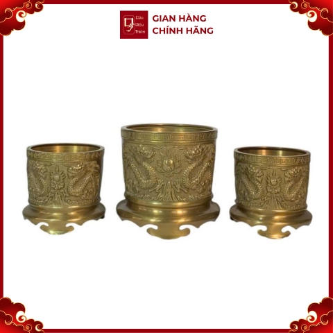 Bộ Bát Hương - Đồng Vàng Cao Cấp - Cửu Diệu Thiên - BH010