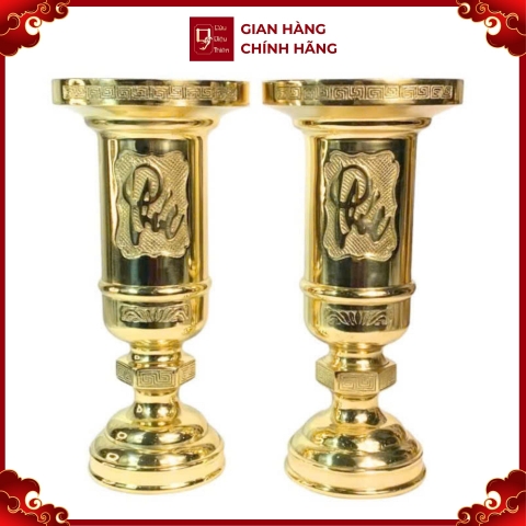 Ống Đựng Hương Chữ Phúc - Đồ Đồng Cao Cấp - Cửu Diệu Thiên - DF002