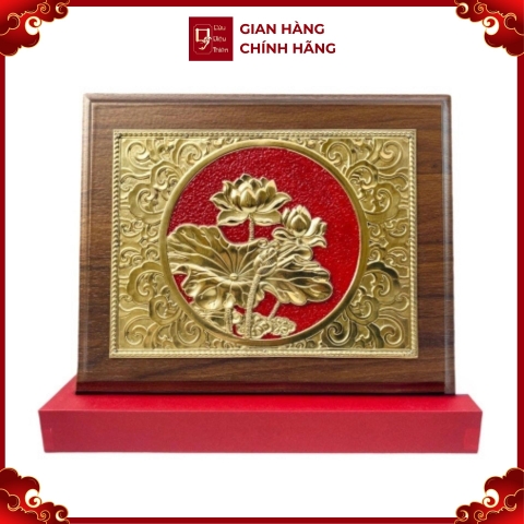 Tranh Đồng Hoa Sen Cao Cấp ( 20x25cm ) - Cửu Diệu Thiên - HS001