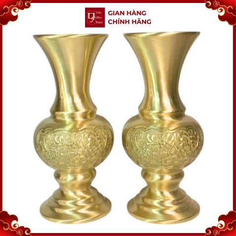 Bình Hoa Cúc - Đồ Đồng Cao Cấp - Cửu Diệu Thiên - FG003