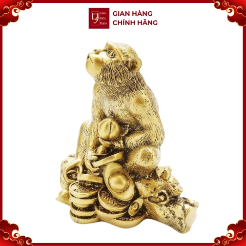 Tượng Khỉ Phong Thủy , Linh Vật Tuổi Thân - Đồ Đồng Cao Cấp - Cửu Diệu Thiên - THN096